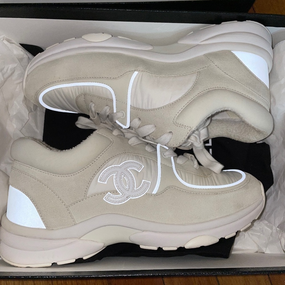 White Chanel Sneakers